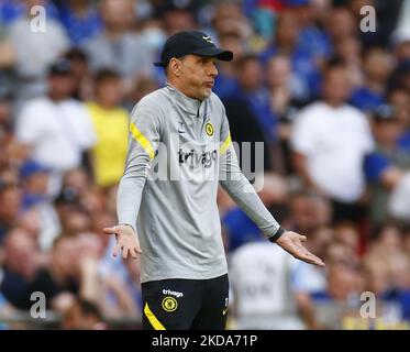 Chelsea-Manager Thomas Tuchel beim FA-Cup-Finale zwischen Chelsea und Liverpool im Wembley Stadium, London, Großbritannien 14.. Mai 2022 (Foto by Action Foto Sport/NurPhoto) Stockfoto