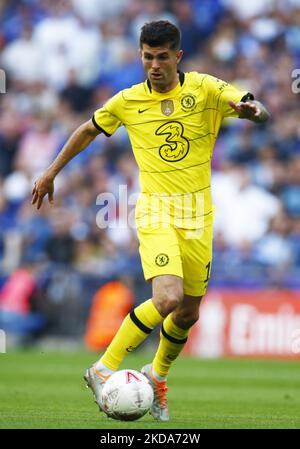 Chelseas Christian Pulisic beim FA Cup Finale zwischen Chelsea und Liverpool im Wembley Stadium, London, Großbritannien 14.. Mai 2022 (Foto von Action Foto Sport/NurPhoto) Stockfoto