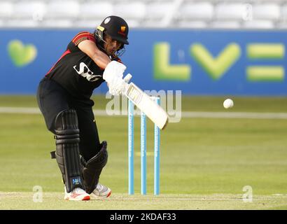 Sunrisers Naomi Dattani während des Charlotte Edwards Cup zwischen Sunrisers gegen Western Storm auf dem Cloud County Ground, Chelmsford am 18.. Mai , 2022 (Foto by Action Foto Sport/NurPhoto) Stockfoto