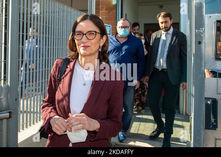 Die Ministerin für Regionalangelegenheiten (Affari Regionali), Mariastella Gelmini, besucht am 16. Mai Rieti, Italien, 2022 (Foto von Riccardo Fabi/NurPhoto) Stockfoto