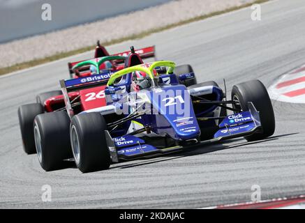 Jessica Hawkins, von Bristol Street Motors Racing Click2Drive, während der W-Serie des Formel-1-Pirelli-GP von Spanien, die am 21.. Mai 2022 auf dem Circuit Barcelona-Catalunya in Barcelona stattfand. -- (Foto von Urbanandsport/NurPhoto) Stockfoto