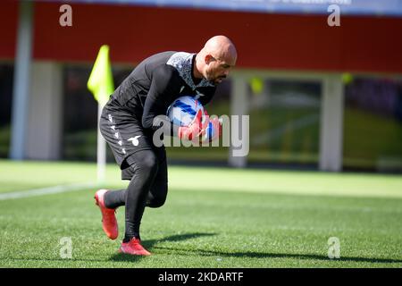 Latiums Pepe Reina-Porträt während des spiels bologna FC gegen SS Lazio am 03. Oktober 2021 im Renato Dall'Ara-Stadion in Bologna, Italien (Foto: Ettore Griffoni/LiveMedia/NurPhoto) Stockfoto