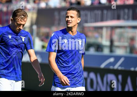 Lazio's Luiz-Filmporträt während des italienischen Fußballs Serie A Spiel Bologna FC gegen SS Lazio am 03. Oktober 2021 im Renato Dall'Ara Stadion in Bologna, Italien (Foto von Ettore Griffoni/LiveMedia/NurPhoto) Stockfoto