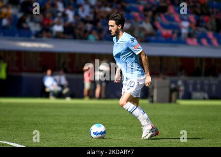 Lazio's Luis Alberto Portrait in Aktion während des italienischen Fußballs Serie A Spiel Bologna FC gegen SS Lazio am 03. Oktober 2021 im Renato Dall'Ara Stadion in Bologna, Italien (Foto von Ettore Griffoni/LiveMedia/NurPhoto) Stockfoto