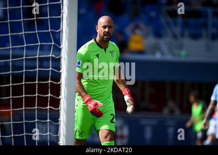 Latiums Pepe Reina-Porträt während des spiels bologna FC gegen SS Lazio am 03. Oktober 2021 im Renato Dall'Ara-Stadion in Bologna, Italien (Foto: Ettore Griffoni/LiveMedia/NurPhoto) Stockfoto