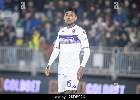Fiorentinas Erick Pulgar-Porträt während des spiels venezia FC gegen ACF Fiorentina am 18. Oktober 2021 im Stadion Pier Luigi Penzo in Venedig, Italien (Foto: Ettore Griffoni/LiveMedia/NurPhoto) Stockfoto
