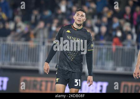 Venews Mattia Caldara-Porträt während des spiels venezia FC gegen ACF Fiorentina am 18. Oktober 2021 im Stadion Pier Luigi Penzo in Venedig, Italien (Foto: Ettore Griffoni/LiveMedia/NurPhoto) Stockfoto