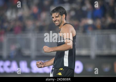 Venezia's Pietro Ceccaroni Portrait während des italienischen Fußballspiel Serie A Venezia FC gegen ACF Fiorentina am 18. Oktober 2021 im Pier Luigi Penzo Stadion in Venedig, Italien (Foto von Ettore Griffoni/LiveMedia/NurPhoto) Stockfoto