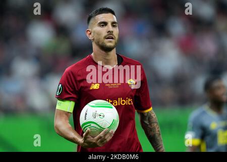 Lorenzo Pellegrini von AS Roma während des UEFA Conference League Finales zwischen AS Roma und Feyenoord am 25. Mai 2022 in der Arena Kombetare, Tirana, Albanien. (Foto von Giuseppe Maffia/NurPhoto) Stockfoto