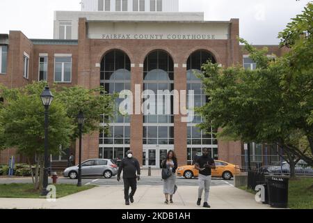 Johnny Depp, ein US-amerikanischer Promi, hält heute am 26. Mai 2022 im Fairfax Courthouse in VA, USA, ein Verleumdungsverfahren ab. (Foto von Lenin Nolly/NurPhoto) Stockfoto