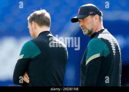 Jurgen Klopp Manager des FC Liverpool während des Liverpool Trainings vor dem UEFA Champions League Finale am 27. Mai 2022 in Paris, Frankreich. (Foto von Giuseppe Maffia/NurPhoto) Stockfoto