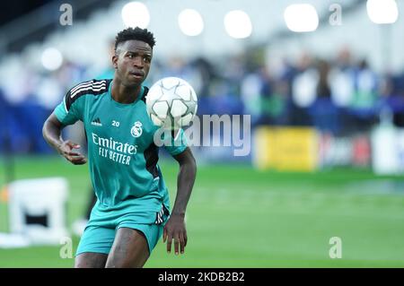 Vinicius Junior von Real Madrid CF beim Real Madrid Training vor dem UEFA Champions League Finale am 27. Mai 2022 in Paris, Frankreich. (Foto von Giuseppe Maffia/NurPhoto) Stockfoto