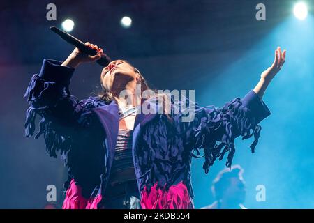 Elisa Toffali während des italienischen Sängermusikkonzerts Elisa - Zurück in die Zukunft am 28. Mai 2022 in der Arena di Verona in Verona, Italien (Foto: Roberto Tommasini/LiveMedia/NurPhoto) Stockfoto