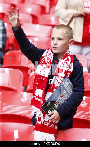 Nottingham Forest Fansduring Championship Play -Off Finale zwischen Huddersfield Town und Nottingham Forest im Wembley Stadium , London, Großbritannien 29.. Mai , 2022 (Foto von Action Foto Sport/NurPhoto) Stockfoto