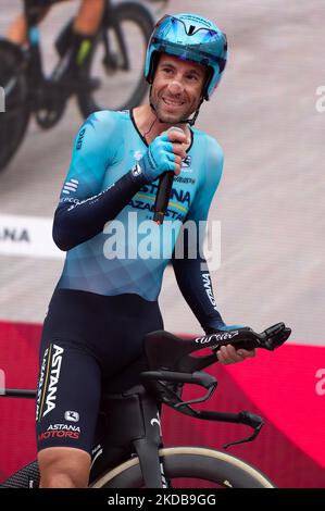 Vincenzo Nibali (Astana Qazaqstan Team) bei seinem letzten Giro d'Italia während des Giro d'Italia 2022 Giro d'Italia - Etappe 21 - Verona - Verona am 29. Mai 2022 in Verona, Italien (Foto: Silvia Colombo/LiveMedia/NurPhoto) Stockfoto