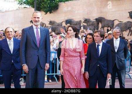 König Felipe VI. Von Spanien nimmt am Stierkampf der Wohltätigkeitsorganisation an der Stierkampfarena Las Ventas in Madrid Teil 1. Juni 2022 Spanien (Foto: Oscar Gonzalez/NurPhoto) Stockfoto