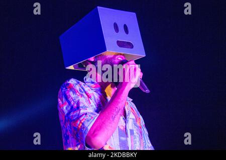 Indie-Band 'Legno', die beim Studentenfest in Rieti auftrat. Am 1. Juni 2022 in Rieti, Italien. (Foto von Riccardo Fabi/NurPhoto) Stockfoto