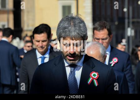 Die Parade zum Tag der Italienischen Republik 76.. Präsident der Abgeordnetenkammer, Roberto Fico, am 2. Juni 2022 in Rom, Italien (Foto: Riccardo Fabi/NurPhoto) Stockfoto