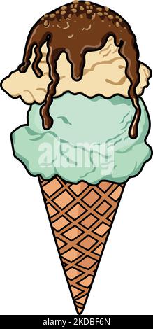 Eine Vektordarstellung einer süßen Cartoon-Eiskrem-Dose Stock Vektor