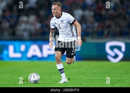 David Raum aus Deutschland beim Spiel der UEFA Nations League zwischen Italien und Deutschland im Stadio Renato Dall'Ara, Bologna, Italien am 4. Juni 2022. (Foto von Giuseppe Maffia/NurPhoto) Stockfoto