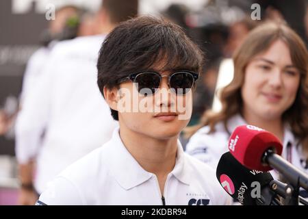 Yuki Tsunoda aus Japan fährt die (22) Scuderia AlphaTauri AT03 Red Bull RBPTH001 während des Formel 1 Grand Prix De Monaco vom 27. Bis 28. Mai 2022 in Montecarlo, Monaco. (Foto von Alessio Morgese/NurPhoto) Stockfoto