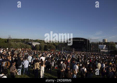 Erster Tag des Festivals NOS Primavera Sound Porto, das im Stadtpark in Porto auf 5 verschiedenen Bühnen in einer Auflage von 3 aufeinanderfolgenden Tagen stattfindet, die vom 9.. Juni bis zum 11.. Juni 2022 beginnt. (Foto von Rita Franca/NurPhoto) Stockfoto