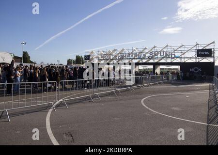 Erster Tag des Festivals NOS Primavera Sound Porto, das im Stadtpark in Porto auf 5 verschiedenen Bühnen in einer Auflage von 3 aufeinanderfolgenden Tagen stattfindet, die vom 9.. Juni bis zum 11.. Juni 2022 beginnt. (Foto von Rita Franca/NurPhoto) Stockfoto