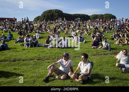 Erster Tag des Festivals NOS Primavera Sound Porto, das im Stadtpark in Porto auf 5 verschiedenen Bühnen in einer Auflage von 3 aufeinanderfolgenden Tagen stattfindet, die vom 9.. Juni bis zum 11.. Juni 2022 beginnt. (Foto von Rita Franca/NurPhoto) Stockfoto