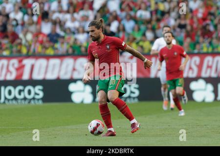 Ruben Neves von Portugal während des Fußballspiels der UEFA Nation League zwischen Portugal und der Tschechischen Republik im Estadio Jose Alvalade in Lissabon am 9. Juni 2022. (Foto von Valter Gouveia/NurPhoto) Stockfoto