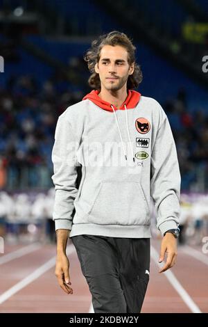 Gianmarco Tamberi (ITA) während der Goldenen Gala der Wanda Diamond League am 09. Juni 2022 im Olympiastadion in Rom (Foto: Fabrizio Corragetti/LiveMedia/NurPhoto) Stockfoto