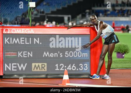 Nichola Kipkorir Kimeli (KEN) während der Goldenen Gala der Wanda Diamond League am 09. Juni 2022 im Olympiastadion in Rom (Foto: Fabrizio Corragetti/LiveMedia/NurPhoto) Stockfoto