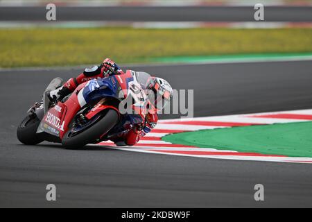 97 Xavi Vierge ESP Honda CBR1000 RR-R Team HRC während der Superbike-Weltmeisterschaft 2022 - SBK Pirelli Emilia-Romagna Runde FIM Superbike-Weltmeisterschaft - Freies Training und Qualifikation am 10. Juni 2022 auf dem Misano World Circuit 'Marco Simoncelli' in Misano Adriatico, Italien (Foto: Otto Moretti/LiveMedia/NurPhoto) NÂ Stockfoto