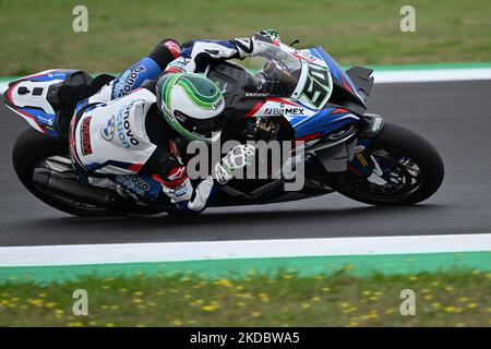 50 Eugene Laverty IRL BMW M1000 RR Bonovo MGM Racing während der World Superbike - SBK Pirelli Emilia-Romagna Runde FIM Superbike World Championship 2022 - Freies Training und Qualifikation am 10. Juni 2022 auf dem Misano World Circuit 'Marco Simoncelli' in Misano Adriatico, Italien (Foto: Otto Moretti/LiveMedia/NurPhoto) NÂ Stockfoto