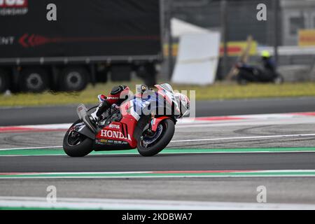 7 Iker Lecuona ESP Honda CBR1000 RR-R Team HRC während der Superbike-Weltmeisterschaft 2022 - SBK Pirelli Emilia-Romagna Runde FIM Superbike-Weltmeisterschaft - Freies Training und Qualifikation am 10. Juni 2022 auf dem Misano World Circuit 'Marco Simoncelli' in Misano Adriatico, Italien (Foto von Otto Moretti/LiveMedia/NurPhoto) NÂ Stockfoto