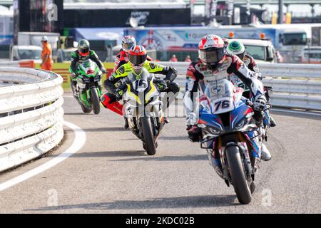 SBK generisch während der Welt Superbike - SBK Pirelli Emilia-Romagna Runde FIM Superbike-Weltmeisterschaft 2022 - Race2 am 12. Juni 2022 auf dem Misano World Circuit â € œMarco Simoncelliâ € in Misano Adriatico, Italien (Foto von Valerio Origo/LiveMedia/NurPhoto) Stockfoto