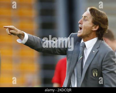 Roberto Mancini Cheftrainer Italiens während der UEFA Nations League - Gruppe A3 zwischen England und Italien im Molineux Stadium, Wolverhampton am 11.. Juni 2022 (Foto by Action Foto Sport/NurPhoto) Stockfoto