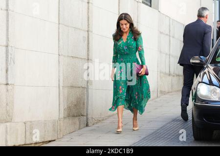 Königin Letizia bei ihrer Ankunft bei der Präsentation des „Weißbuchs über Hautkrebs in Spanien“ durch die Spanische Akademie für Dermatologie und Venerologie und ihre Fundacion Piel Sana, am 13. Juni 2022 in Madrid, Spanien (Foto von Oscar Gonzalez/NurPhoto) Stockfoto