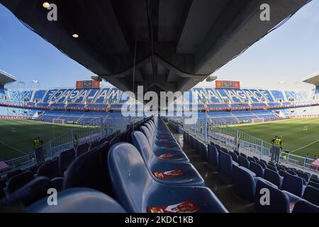 Allgemeiner Blick ins Stadion vor der UEFA Nations League Ein Spiel der Gruppe 2 zwischen Spanien und Tschechien im La Rosaleda Stadium am 12. Juni 2022 in Malaga, Spanien. (Foto von Jose Breton/Pics Action/NurPhoto) Stockfoto