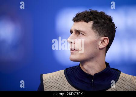 Benjamin Pavard (Bayern München) aus Frankreich während der UEFA Nations League Ein Spiel der Gruppe 1 zwischen Frankreich und Kroatien am 13. Juni 2022 im Stade de France in Paris, Frankreich. (Foto von Jose Breton/Pics Action/NurPhoto) Stockfoto