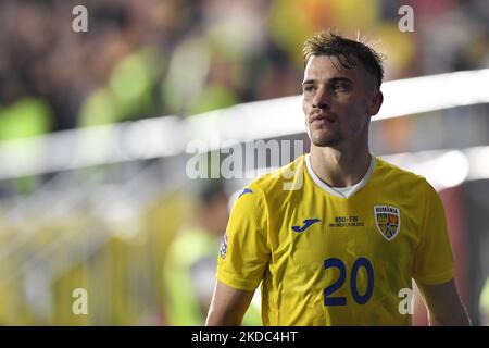 Darius Olaru im Einsatz beim UEFA Nations League -League B Group 3 Spiel zwischen Rumänien und Finnland im Rapid Giulesti Stadium am 11. Juni 2022 in Bukarest, Rumänien. (Foto von Alex Nicodim/NurPhoto) Stockfoto