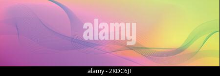 Panorama bunte abstrakte stilvolle Multi-Hintergrund mit welligen Linien - Vektor-Illustration Stock Vektor