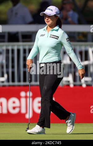 Sei Young Kim aus Seoul, Republik Korea, geht auf dem 18. Green während der ersten Runde des Meijer LPGA Classic Golfturniers im Blythefield Country Club in Belmont, MI, USA Donnerstag, 16. Juni 2022. (Foto von Amy Lemus/NurPhoto) Stockfoto