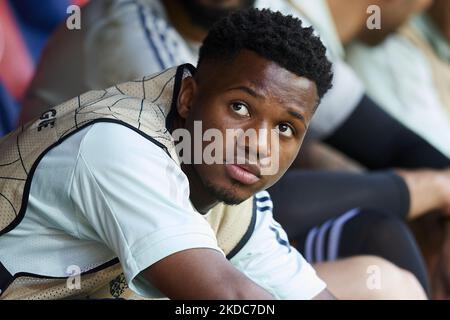 Ansu Fati (FC Barcelona) aus Spanien während der UEFA Nations League Ein Spiel der Gruppe 2 zwischen Spanien und Tschechien im La Rosaleda Stadium am 12. Juni 2022 in Malaga, Spanien. (Foto von Jose Breton/Pics Action/NurPhoto) Stockfoto