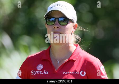 Jennifer Kupcho aus Westminster, Colorado, geht am Freitag, den 17. Juni 2022, in der zweiten Runde des Meijer LPGA Classic Golfturniers im Blythefield Country Club in Belmont, MI, USA, zum 4. Green. (Foto von Amy Lemus/NurPhoto) Stockfoto