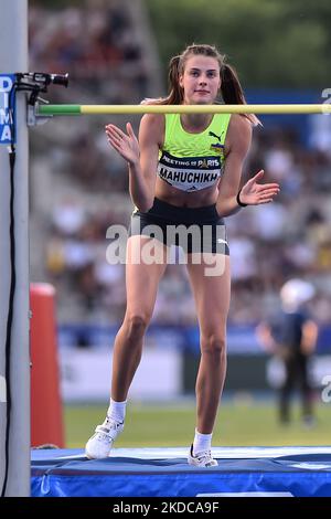 Yaroslava Mahuchikh aus der Ukraine tritt im Hochsprung/Frauen während der IAAF Wanda Diamond League an: Treffen des Paris im Stade Charlety am 18. Juni 2022 in Paris, Frankreich (Foto: Michele Maraviglia/NurPhoto) Stockfoto