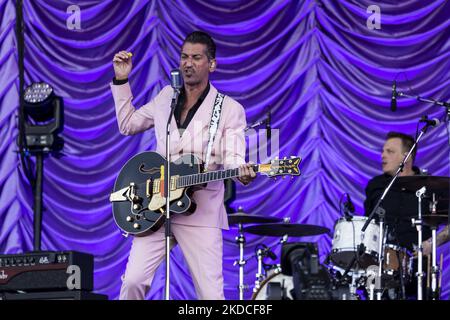 Danny Vera spielt live beim Pinkpop Festival 2022 am 17. Juni 2022 in MegaLand Landgraaf, Niederlande. (Foto von Roberto Finizio/NurPhoto) Stockfoto