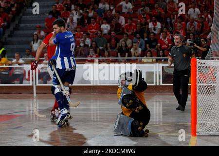 Während der Rink Hockey-Playoffs 4. Etappe zwischen SL Benfica und FC Porto, in Pavilhão Fidelidade, Lisboa, Portugal, 25, Juni 2022 (Foto von João Rico/NurPhoto) Stockfoto