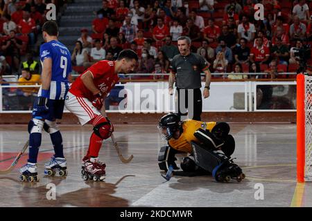 Während der Rink Hockey-Playoffs 4. Etappe zwischen SL Benfica und FC Porto, in Pavilhão Fidelidade, Lisboa, Portugal, 25, Juni 2022 (Foto von João Rico/NurPhoto) Stockfoto