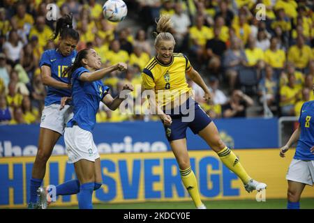 Die schwedische und brasilianische Marta Vieira da Silva während der Freundlichen Internationalen Frauen zwischen Schweden und Brasilien im Friends Arena Stadium am 28. Juni 2022. (Foto von Reinaldo Ubilla/NurPhoto) Stockfoto