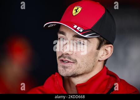 Charles Leclerc, Scuderia Ferrari, Portrait während des Formel 1 Grand Prix von Großbritannien auf der Silverstone-Rennstrecke vom 31.. Juni bis 3.. Juli 2022 in Northampton, England. (Foto von Gongora/NurPhoto) Stockfoto